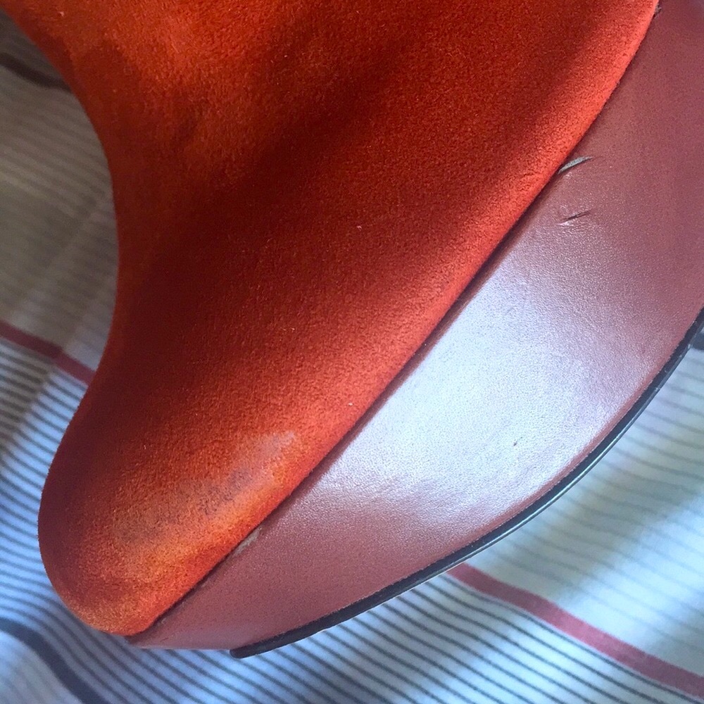 Boutique 9 Red Leather Runway Heels - Picture 8 of 8
